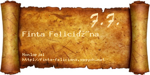 Finta Feliciána névjegykártya